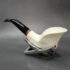 MBSD Meerschaum Deluxe Cobra Block Meerschaum Pipe, Briar-Mortise - Image 5