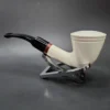 MBSD Meerschaum Deluxe Bent Dublin Block Meerschaum Pipe, Briar-Mortise - Image 5