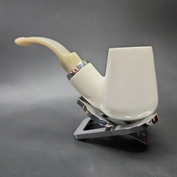 MBSD Meerschaum Silver Reverse Calabash Brandy Block Meerschaum Pipe - Image 5