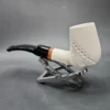MBSD Meerschaum Deluxe Bent Brandy Block Meerschaum Pipe, Briar-Mortise - Image 5