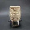 MBSD Meerschaum Deluxe US Seal Carved Block Meerschaum Pipe, Briar-Mortise, 9mm - Image 5