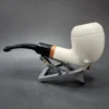 MBSD Meerschaum Deluxe Pear Block Meerschaum Pipe, Briar-Mortise, 9mm - Image 5