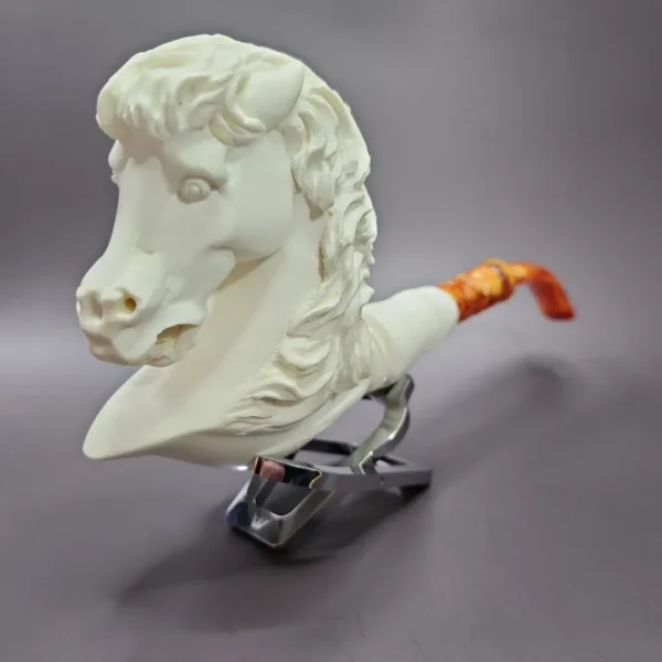 MBSD Masters by Kenan Magnum Horse Handmade Block Meerschaum Pipe, New - Image 5