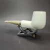 MBSD Meerschaum Silver Reverse Calabash Billiard Block Meerschaum Pipe, New - Image 5