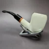 MBSD Meerschaum Deluxe Bent Pear Block Meerschaum Pipe, Briar-Mortise, 9mm - Image 5
