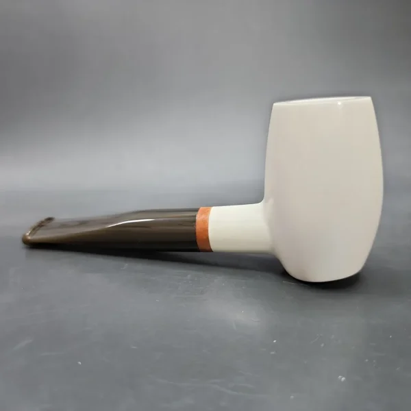 MBSD Meerschaum Deluxe Barrel Block Meerschaum Pipe, Briar-Mortise - Image 5