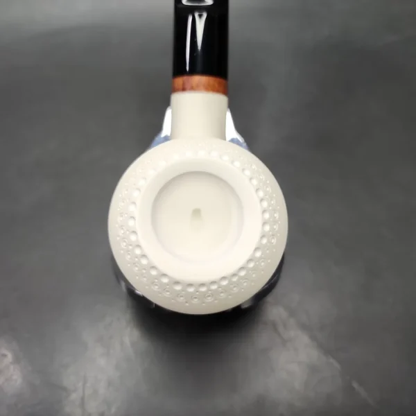MBSD Meerschaum Deluxe Rhodesian Block Meerschaum Pipe, Briar-Mortise - Image 6