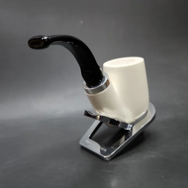 MBSD Meerschaum Silver Reverse Calabash Oom Paul Block Meerschaum Pipe - Image 6