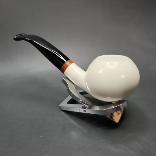 MBSD Meerschaum Deluxe Apple Block Meerschaum Pipe Briar-Mortise, New - Image 6
