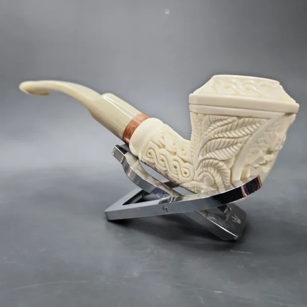 MBSD Meerschaum Deluxe US Navy Block Meerschaum Pipe, Briar-Mortise - Image 6