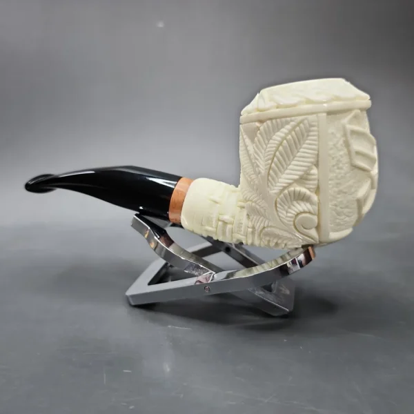 MBSD Meerschaum Deluxe US Air Force Block Meerschaum Pipe, Briar-Mortise - Image 6