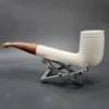 MBSD Meerschaum Deluxe Liverpool Block Meerschaum Pipe, Briar-Mortise - Image 7