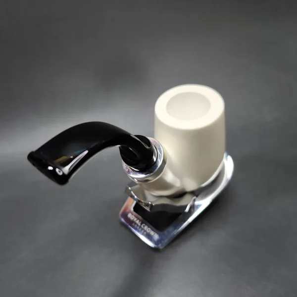 MBSD Meerschaum Silver Reverse Calabash Oom Paul Block Meerschaum Pipe - Image 7
