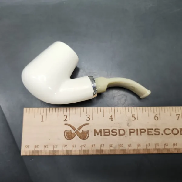 MBSD Meerschaum Silver Reverse Calabash Brandy Block Meerschaum Pipe - Image 7
