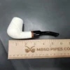 MBSD Meerschaum Deluxe Bent Brandy Block Meerschaum Pipe, Briar-Mortise - Image 7