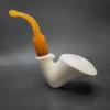 MBSD Meerschaum Deluxe Saxophone Block Meerschaum Pipe, Briar-Mortise - Image 7