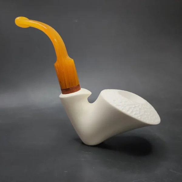 MBSD Meerschaum Deluxe Saxophone Block Meerschaum Pipe, Briar-Mortise - Image 7