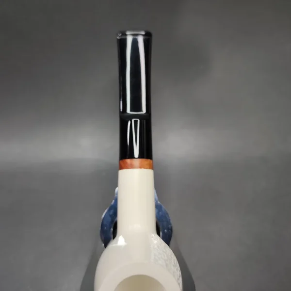 MBSD Meerschaum Deluxe Billiard Block Meerschaum Pipe, Briar-Mortise - Image 7