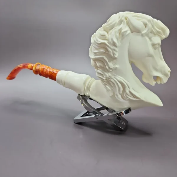 MBSD Masters by Kenan Magnum Horse Handmade Block Meerschaum Pipe, New - Image 7