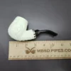 MBSD Meerschaum Silver Reverse Calabash Floral Brandy Block Meerschaum Pipe, New - Image 7