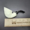 MBSD Meerschaum Silver Reverse Calabash Floral Dublin Block Meerschaum Pipe, New - Image 7