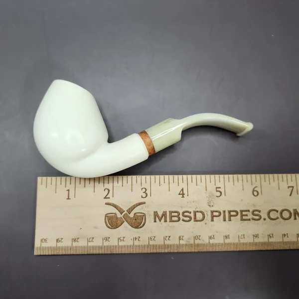 MBSD Meerschaum Deluxe Danish Egg Block Meerschaum Pipe, Briar-Mortise, 9mm - Image 7