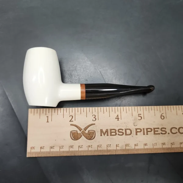 MBSD Meerschaum Deluxe Barrel Block Meerschaum Pipe, Briar-Mortise - Image 7