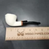 MBSD Meerschaum Deluxe Rhodesian Block Meerschaum Pipe, Briar-Mortise - Image 8