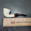 MBSD Meerschaum Deluxe Bent Dublin Block Meerschaum Pipe, Briar-Mortise - Image 8
