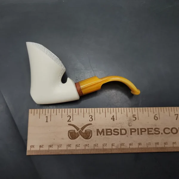 MBSD Meerschaum Deluxe Saxophone Block Meerschaum Pipe, Briar-Mortise - Image 8