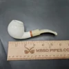 MBSD Meerschaum Deluxe Apple Block Meerschaum Pipe, Briar-Mortise - Image 8