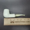 MBSD Meerschaum Silver Reverse Calabash Billiard Block Meerschaum Pipe, New - Image 8