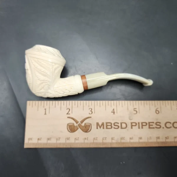MBSD Meerschaum Deluxe US Navy Block Meerschaum Pipe, Briar-Mortise - Image 8