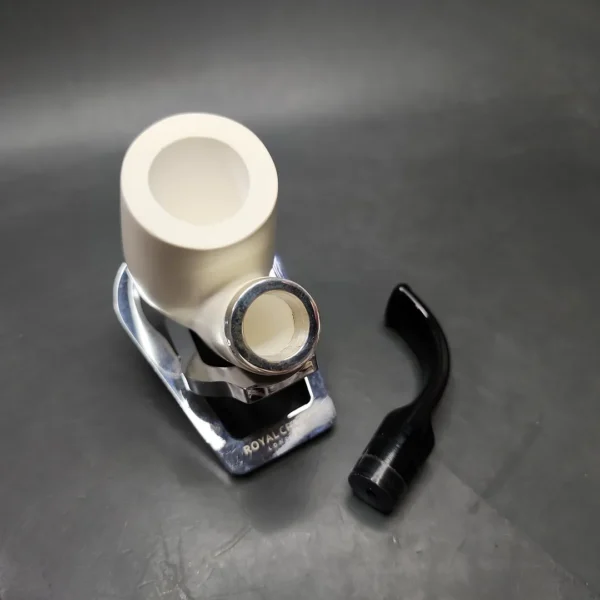MBSD Meerschaum Silver Reverse Calabash Oom Paul Block Meerschaum Pipe - Image 9