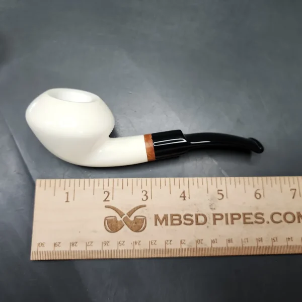 MBSD Meerschaum Deluxe Danish Dublin Block Meerschaum Pipe, Briar-Mortise, 9mm - Image 9