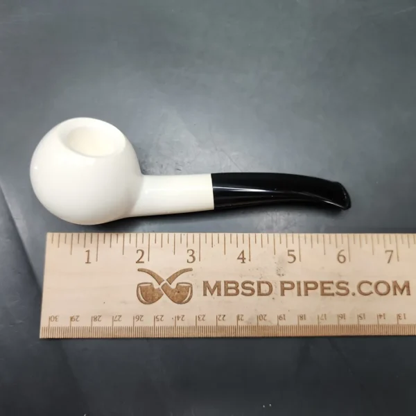 Smooth Author Block Meerschaum Pipe, Unsmoked - Image 9