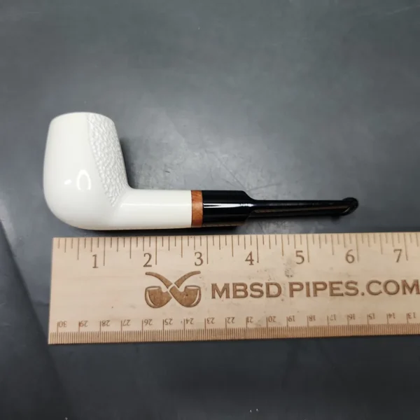 MBSD Meerschaum Deluxe Billiard Block Meerschaum Pipe, Briar-Mortise - Image 9