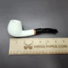 MBSD Meerschaum Deluxe Rusticated Apple Block Meerschaum Pipe, Briar-Mortise, 9mm - Image 9