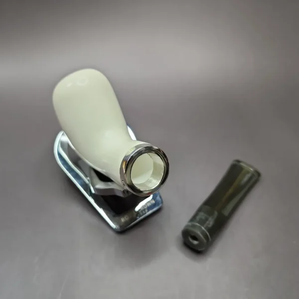 MBSD Meerschaum Silver Reverse Calabash Skater Block Meerschaum Pipe, New - Image 9
