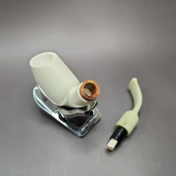 MBSD Meerschaum Deluxe Danish Egg Block Meerschaum Pipe, Briar-Mortise, 9mm - Image 9
