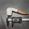 MBSD Meerschaum Deluxe Bent Billiard Block Meerschaum Pipe, Briar-Mortise - Image 9