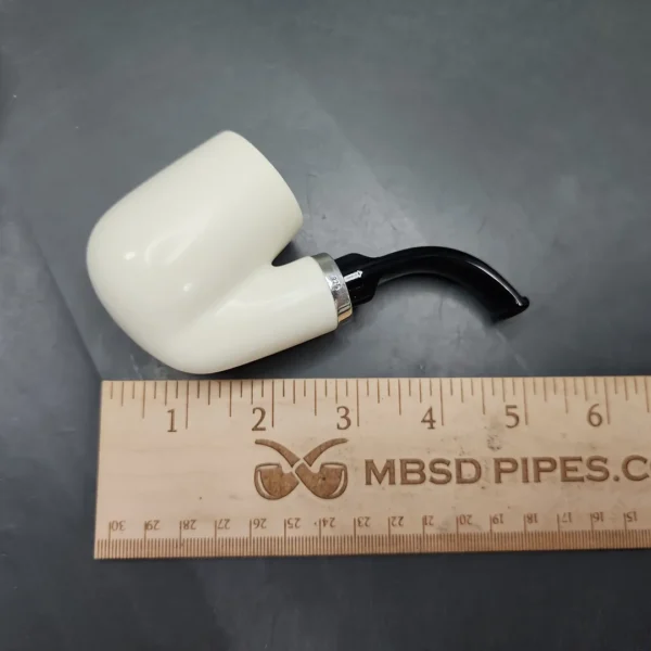 MBSD Meerschaum Silver Reverse Calabash Oom Paul Block Meerschaum Pipe - Image 10