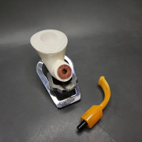 MBSD Meerschaum Deluxe Saxophone Block Meerschaum Pipe, Briar-Mortise - Image 10