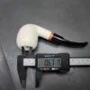 MBSD Meerschaum Deluxe Pear Block Meerschaum Pipe, Briar-Mortise, 9mm - Image 10