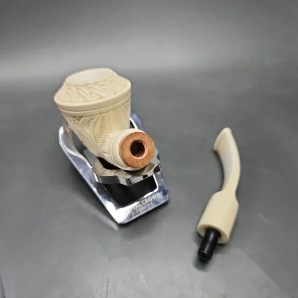 MBSD Meerschaum Deluxe US Navy Block Meerschaum Pipe, Briar-Mortise - Image 10
