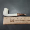 MBSD Meerschaum Deluxe Liverpool Block Meerschaum Pipe, Briar-Mortise - Image 10