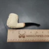 MBSD Meerschaum Deluxe US Seal Carved Block Meerschaum Pipe, Briar-Mortise, 9mm - Image 11