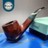 Sasieni 4 Dot Walnut 5 Smooth Diamond Shank Pot Estate Briar Pipe, Unsmoked