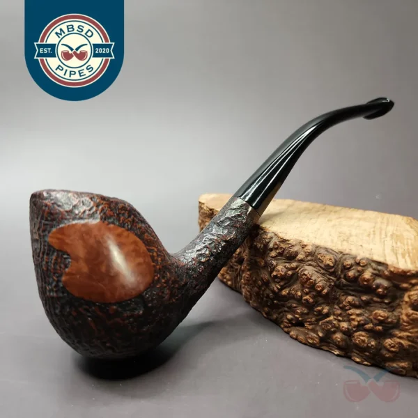 Royal Danish (Stanwell) 02 Part Sandblasted Egg Estate Briar Pipe, Danish Estates