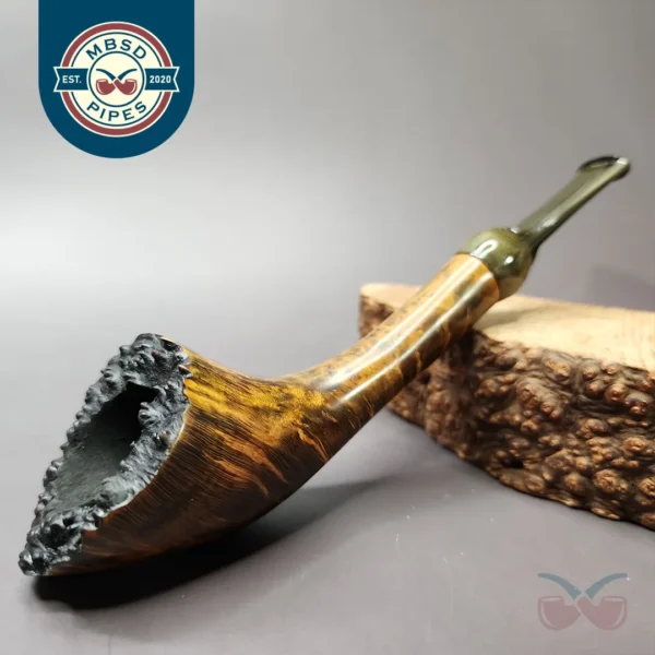Bennie Joe Smooth Horn Handmade Briar Pipe, New